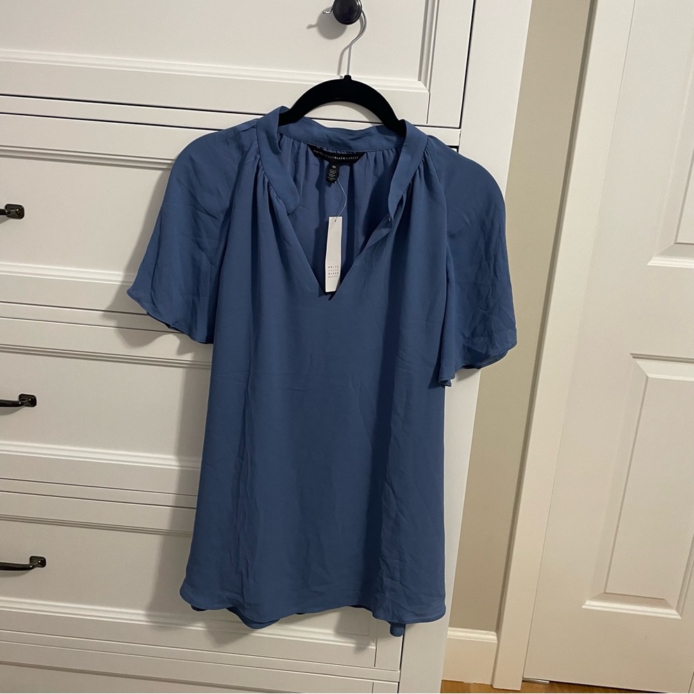 NWT Flutter-Sleeve Top from WHBM, Size 10